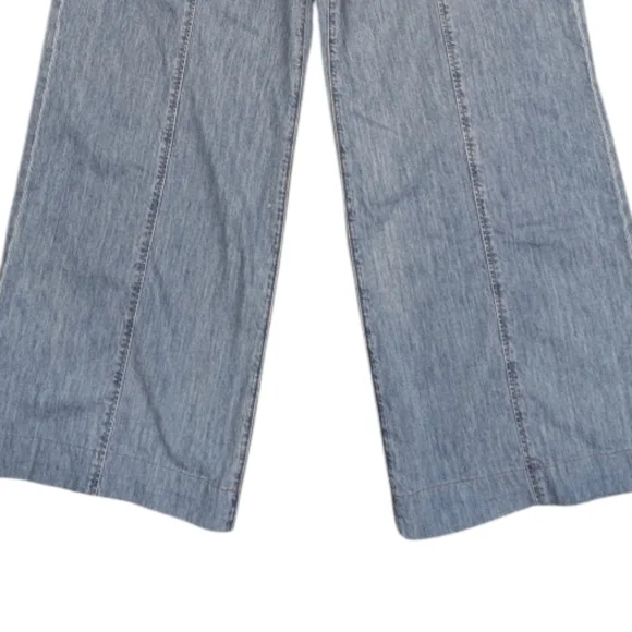 FRAME Sleeveless Wide-Leg Denim Jumpsuit $478 Belted Utility Size M J1838 - Picture 9 of 11